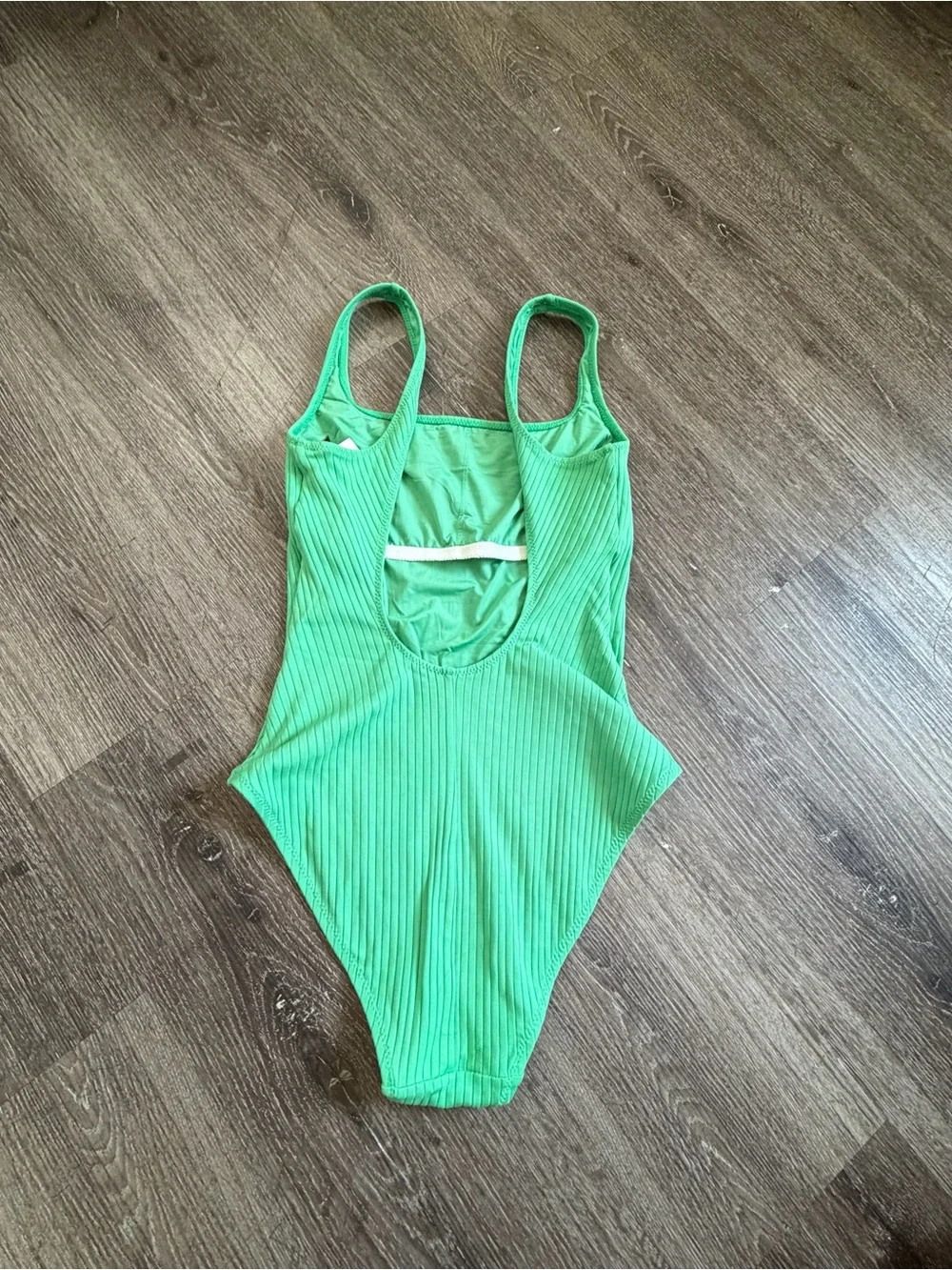 Polo by Ralph Lauren Lime Green Ribbed One-Piece Swimsuit
